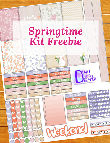 Springtime Kit Freebie for Happy Planner