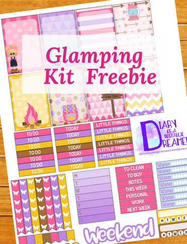 Free Glamping Planner Sticker Kit